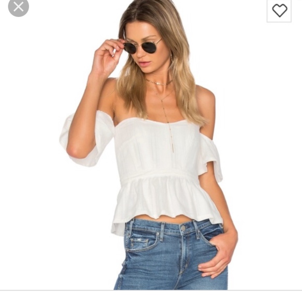 New Mcguire Petit Trois Bustier Top M white